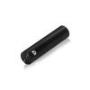 1/2'' Diameter x 2'' Barrel Length, Aluminum Glass Standoff Black Anodized Finish (Indoor or Outdoor Use) [Required Material Hole Size: 5/16'']