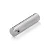 1/2'' Diameter x 2'' Barrel Length, Aluminum Glass Standoff Clear Anodized Finish (Indoor or Outdoor Use) [Required Material Hole Size: 5/16'']