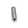 1/2'' Diameter x 2'' Barrel Length, Aluminum Glass Standoff Clear Anodized Finish (Indoor or Outdoor Use) [Required Material Hole Size: 5/16'']