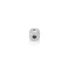 1/2'' Diameter x 1/2'' Barrel Length, Aluminum Glass Standoff Clear Anodized Finish (Indoor or Outdoor Use) [Required Material Hole Size: 5/16'']