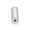 3/4'' Diameter x 2'' Barrel Length, Aluminum Glass Standoff Clear Anodized Finish (Indoor or Outdoor Use) [Required Material Hole Size: 7/16'']