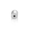 5/8'' Diameter x 1/2'' Barrel Length, Aluminum Glass Standoff Clear Anodized Finish [Required Material Hole Size: 5/16'']