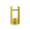 Aluminum Gold Anodized Finish 1-3/8'' x 1-3/4'' Projecting Gripper, Holds Up To 1/2'' Material