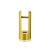 Aluminum Gold Anodized Finish 1-3/8'' x 1-3/4''  Projecting Gripper, Holds Up To 3/8'' Material