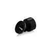 1'' Diameter X 1/2'' Barrel Length, Aluminum Rounded Head Standoffs, Black Anodized Finish Easy Fasten Standoff (For Inside / Outside use) [Required Material Hole Size: 7/16'']