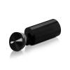 1'' Diameter X 1-3/4 Barrel Length, Aluminum Rounded Head Standoffs, Black Anodized Finish Easy Fasten Standoff (For Inside / Outside use) [Required Material Hole Size: 7/16'']