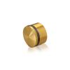 1-1/4'' Diameter X 1/2'' Barrel Length, Aluminum Rounded Head Standoffs, Gold Anodized Finish Easy Fasten Standoff (For Inside / Outside use) [Required Material Hole Size: 7/16'']