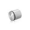 1-1/4'' Diameter X 1'' Barrel Length, Aluminum Rounded Head Standoffs, Clear Anodized Finish Easy Fasten Standoff (For Inside / Outside use) [Required Material Hole Size: 7/16'']