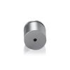 1-1/4'' Diameter X 1'' Barrel Length, Aluminum Rounded Head Standoffs, Clear Anodized Finish Easy Fasten Standoff (For Inside / Outside use) [Required Material Hole Size: 7/16'']