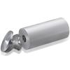 1-1/4'' Diameter X 2-1/2'' Barrel Length, Aluminum Rounded Head Standoffs, Clear Anodized Finish Easy Fasten Standoff (For Inside / Outside use) [Required Material Hole Size: 7/16'']