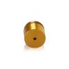 1-1/4'' Diameter X 3/4'' Barrel Length, Aluminum Rounded Head Standoffs, Gold Anodized Finish Easy Fasten Standoff (For Inside / Outside use) [Required Material Hole Size: 7/16'']