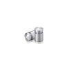 1/2'' Diameter X 1/2'' Barrel Length, Aluminum Rounded Head Standoffs, Clear Anodized Finish Easy Fasten Standoff (For Inside / Outside use) [Required Material Hole Size: 3/8'']