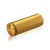 1'' Diameter X 2-1/2 Barrel Length, Aluminum Rounded Head Standoffs, Gold Anodized Finish Easy Fasten Standoff (For Inside / Outside use) [Required Material Hole Size: 7/16'']