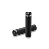 1/2'' Diameter X 1-3/4'' Barrel Length, Aluminum Rounded Head Standoffs, Black Anodized Finish Easy Fasten Standoff (For Inside / Outside use) [Required Material Hole Size: 3/8'']