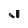 1/2'' Diameter X 1'' Barrel Length, Aluminum Rounded Head Standoffs, Black Anodized Finish Easy Fasten Standoff (For Inside / Outside use) [Required Material Hole Size: 3/8'']