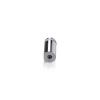 1/2'' Diameter X 1'' Barrel Length, Aluminum Rounded Head Standoffs, Shiny Anodized Finish Easy Fasten Standoff (For Inside / Outside use) [Required Material Hole Size: 3/8'']