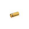 1/2'' Diameter X 1'' Barrel Length, Aluminum Rounded Head Standoffs, Gold Anodized Finish Easy Fasten Standoff (For Inside / Outside use) [Required Material Hole Size: 3/8'']