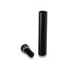 1/2'' Diameter X 2-1/2'' Barrel Length, Aluminum Rounded Head Standoffs, Black Anodized Finish Easy Fasten Standoff (For Inside / Outside use) [Required Material Hole Size: 3/8'']