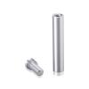 1/2'' Diameter X 2-1/2'' Barrel Length, Aluminum Rounded Head Standoffs, Clear Anodized Finish Easy Fasten Standoff (For Inside / Outside use) [Required Material Hole Size: 3/8'']