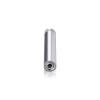 1/2'' Diameter X 2-1/2'' Barrel Length, Aluminum Rounded Head Standoffs, Clear Anodized Finish Easy Fasten Standoff (For Inside / Outside use) [Required Material Hole Size: 3/8'']