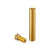 1/2'' Diameter X 2-1/2'' Barrel Length, Aluminum Rounded Head Standoffs, Gold Anodized Finish Easy Fasten Standoff (For Inside / Outside use) [Required Material Hole Size: 3/8'']