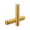 1/2'' Diameter X 2-1/2'' Barrel Length, Aluminum Rounded Head Standoffs, Gold Anodized Finish Easy Fasten Standoff (For Inside / Outside use) [Required Material Hole Size: 3/8'']