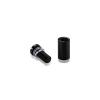 1/2'' Diameter X 3/4'' Barrel Length, Aluminum Rounded Head Standoffs, Black Anodized Finish Easy Fasten Standoff (For Inside / Outside use) [Required Material Hole Size: 3/8'']