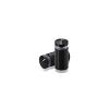 1/2'' Diameter X 3/4'' Barrel Length, Aluminum Rounded Head Standoffs, Black Anodized Finish Easy Fasten Standoff (For Inside / Outside use) [Required Material Hole Size: 3/8'']