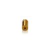 1/2'' Diameter X 3/4'' Barrel Length, Aluminum Rounded Head Standoffs, Gold Anodized Finish Easy Fasten Standoff (For Inside / Outside use) [Required Material Hole Size: 3/8'']