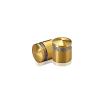 3/4'' Diameter X 1/2'' Barrel Length, Aluminum Rounded Head Standoffs, Gold Anodized Finish Easy Fasten Standoff (For Inside / Outside use) [Required Material Hole Size: 7/16'']