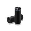 3/4'' Diameter X 1-3/4'' Barrel Length, Aluminum Rounded Head Standoffs, Black Anodized Finish Easy Fasten Standoff (For Inside / Outside use) [Required Material Hole Size: 7/16'']