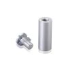 3/4'' Diameter X 1-3/4'' Barrel Length, Aluminum Rounded Head Standoffs, Clear Anodized Finish Easy Fasten Standoff (For Inside / Outside use) [Required Material Hole Size: 7/16'']