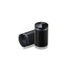 3/4'' Diameter X 1'' Barrel Length, Aluminum Rounded Head Standoffs, Black Anodized Finish Easy Fasten Standoff (For Inside / Outside use) [Required Material Hole Size: 7/16'']