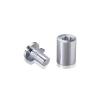 3/4'' Diameter X 1'' Barrel Length, Aluminum Rounded Head Standoffs, Shiny Anodized Finish Easy Fasten Standoff (For Inside / Outside use) [Required Material Hole Size: 7/16'']