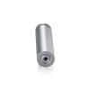 3/4'' Diameter X 2-1/2'' Barrel Length, Aluminum Rounded Head Standoffs, Clear Anodized Finish Easy Fasten Standoff (For Inside / Outside use) [Required Material Hole Size: 7/16'']