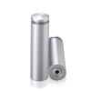 3/4'' Diameter X 2-1/2'' Barrel Length, Aluminum Rounded Head Standoffs, Clear Anodized Finish Easy Fasten Standoff (For Inside / Outside use) [Required Material Hole Size: 7/16'']