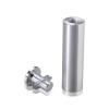 3/4'' Diameter X 2-1/2'' Barrel Length, Aluminum Rounded Head Standoffs, Shiny Anodized Finish Easy Fasten Standoff (For Inside / Outside use) [Required Material Hole Size: 7/16'']