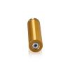 3/4'' Diameter X 2-1/2'' Barrel Length, Aluminum Rounded Head Standoffs, Gold Anodized Finish Easy Fasten Standoff (For Inside / Outside use) [Required Material Hole Size: 7/16'']