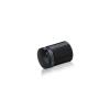 3/4'' Diameter X 3/4'' Barrel Length, Aluminum Rounded Head Standoffs, Black Anodized Finish Easy Fasten Standoff (For Inside / Outside use) [Required Material Hole Size: 7/16'']