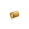 3/4'' Diameter X 3/4'' Barrel Length, Aluminum Rounded Head Standoffs, Gold Anodized Finish Easy Fasten Standoff (For Inside / Outside use) [Required Material Hole Size: 7/16'']