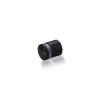 5/8'' Diameter X 1/2'' Barrel Length, Aluminum Rounded Head Standoffs, Black Anodized Finish Easy Fasten Standoff (For Inside / Outside use) [Required Material Hole Size: 7/16'']