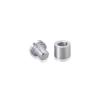 5/8'' Diameter X 1/2'' Barrel Length, Aluminum Rounded Head Standoffs, Clear Anodized Finish Easy Fasten Standoff (For Inside / Outside use) [Required Material Hole Size: 7/16'']