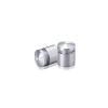 5/8'' Diameter X 1/2'' Barrel Length, Aluminum Rounded Head Standoffs, Clear Anodized Finish Easy Fasten Standoff (For Inside / Outside use) [Required Material Hole Size: 7/16'']