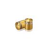 5/8'' Diameter X 1/2'' Barrel Length, Aluminum Rounded Head Standoffs, Gold Anodized Finish Easy Fasten Standoff (For Inside / Outside use) [Required Material Hole Size: 7/16'']