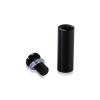 5/8'' Diameter X 1-3/4'' Barrel Length, Aluminum Rounded Head Standoffs, Black Anodized Finish Easy Fasten Standoff (For Inside / Outside use) [Required Material Hole Size: 7/16'']