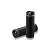 5/8'' Diameter X 1-3/4'' Barrel Length, Aluminum Rounded Head Standoffs, Black Anodized Finish Easy Fasten Standoff (For Inside / Outside use) [Required Material Hole Size: 7/16'']