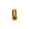 5/8'' Diameter X 1-3/4'' Barrel Length, Aluminum Rounded Head Standoffs, Gold Anodized Finish Easy Fasten Standoff (For Inside / Outside use) [Required Material Hole Size: 7/16'']