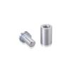 5/8'' Diameter X 1'' Barrel Length, Aluminum Rounded Head Standoffs, Clear Anodized Finish Easy Fasten Standoff (For Inside / Outside use) [Required Material Hole Size: 7/16'']