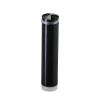 5/8'' Diameter X 2-1/2'' Barrel Length, Aluminum Rounded Head Standoffs, Black Anodized Finish Easy Fasten Standoff (For Inside / Outside use) [Required Material Hole Size: 7/16'']