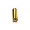 5/8'' Diameter X 2-1/2'' Barrel Length, Aluminum Rounded Head Standoffs, Gold Anodized Finish Easy Fasten Standoff (For Inside / Outside use) [Required Material Hole Size: 7/16'']